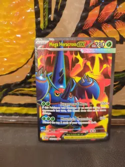 Mega Heracross ex 108/094 Ultra Rare,Holo ME02: Phantasmal Flames Pokemon Card - Image 2