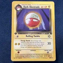 Dark Electrode 34/82 Team Rocket-1st Edition WOTC - LP Vintage Pokemon - Image 1