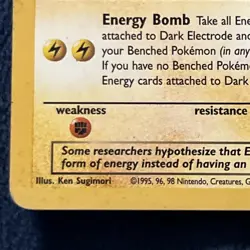 Dark Electrode 34/82 Team Rocket-1st Edition WOTC - LP Vintage Pokemon - Image 5