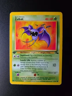 Zubat [1st Edition] #57 Pokemon Fossil HP - Image 3