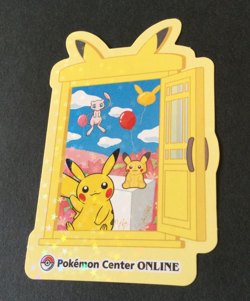 【NM】Pikachu Pokemon Center Online Holo Stickers Japanese - Image 1