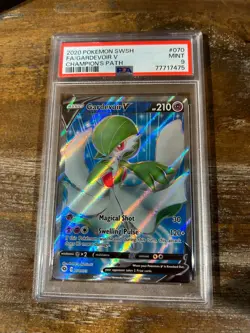 POKEMON 2020 Champions Path Full Art GARDEVOIR V #070 PSA 9 Mint RARE - Image 1