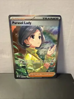 Pokemon TCG Parasol Lady Trainer SAR Paradox Rift 255/182 Near Mint Condition - Image 1