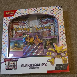 Pokemon TCG Scarlet and Violet - 151 Alakazam ex Collection Box - 4 Packs 820650855269 - Image 1