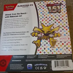 Pokemon TCG Scarlet and Violet - 151 Alakazam ex Collection Box - 4 Packs 820650855269 - Image 2