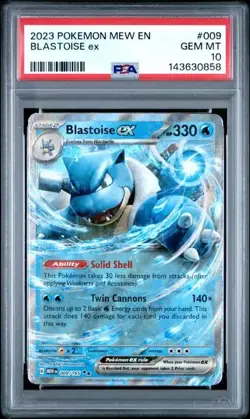 2023 Pokemon Mew EN-151 Blastoise EX #009 PSA 10 GEM MINT - Image 1
