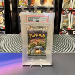 PSA GEM MT 10 1999 Pokemon Base Set Booster Pack Venusaur Artwork Thin Font - Image 3