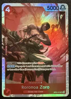 Roronoa Zoro - ST21-015 - SR Holo Foil One Piece Card Game NM - Image 1