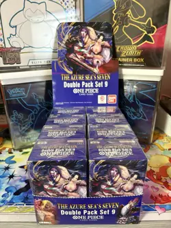One Piece OP-14 EB-04 The Azure Sea's Seven Double Pack case Display English - Image 1