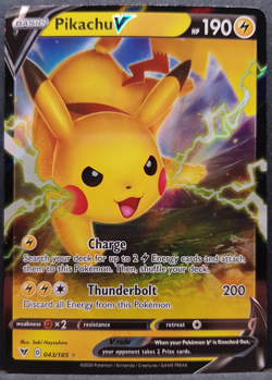 Pikachu V 043/185 Vivid Voltage Pokemon Card English Near Mint - Image 1
