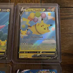 Surfing Pikachu & Flying Pikachu V & Vmax 4 Card Set Pokemon TCG Celebrations NM - Image 4