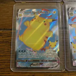 Surfing Pikachu & Flying Pikachu V & Vmax 4 Card Set Pokemon TCG Celebrations NM - Image 5