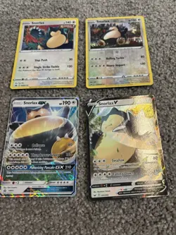 Pokemon TCG Card Lot 4 Snorlax GX V Holo Regular Sword & Shield Sun & Moon - Image 1