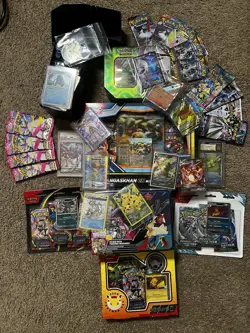 Used Pokemon Lot BG- As Seen Cards And Box(s) Some Dents And Tears - Image 1