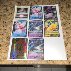 Pokemon Palkia Necrozma Pikachu V Holo Foil Lot 8 Cards English Full Art - Image 1