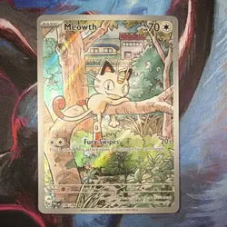 Pokemon Meowth 106/094 PFLN Basic Fury Swipes Holo Card 2025 - Image 1