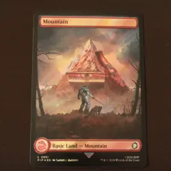 Mountain (0851) (Surge Foil) MTG Fallout (PIP) Land NM - Image 1