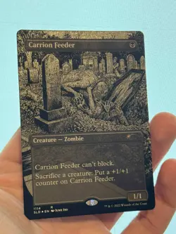 1X ETCHED FOIL Carrion Feeder BORDERLESS MINT MTG Magic Secret Lair Junji Ito - Image 1