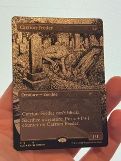 1X ETCHED FOIL Carrion Feeder BORDERLESS MINT MTG Magic Secret Lair Junji Ito - Image 2