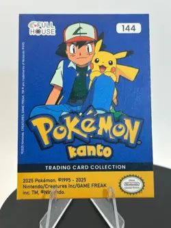 2025 POKEMON POKEDEX Kanto Peru Edition Articuno #144 Gold Holo - Image 2