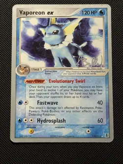 2006 Pokemon Card World Championships Vaporeon ex 110/113 Card RARE MP - Image 1