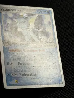 2006 Pokemon Card World Championships Vaporeon ex 110/113 Card RARE MP - Image 2