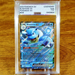 Pokemon SV 151 Blastoise EX 009/165 AGS Legendary 10 Holo Double Rare 2023 - Image 1