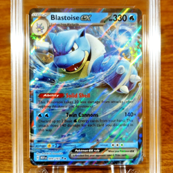 Pokemon SV 151 Blastoise EX 009/165 AGS Legendary 10 Holo Double Rare 2023 - Image 2
