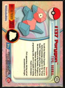 Pokemon TCG Pokemon Porygon Porygon Regular 2000 Topps TV NM/LP - Image 2