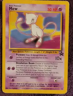 1999 Pokemon Wizards of the Coast Promos - CATCH MEW & MEW black Star Promo NM - Image 1