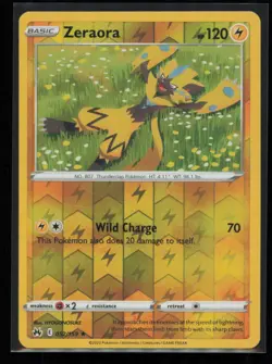 Zeraora 052/159 Pokemon Crown Zenith Rare Near Mint Reverse Holo - Image 1