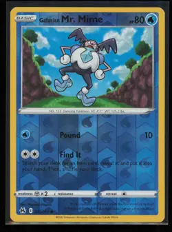 Galarian Mr. Mime 030/159 Pokemon Crown Zenith Common Near Mint Reverse Holo - Image 1
