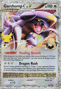 POKEMON Garchomp C LV.X #145/147 Holo Celebrations: Classic Collection NM - Image 1