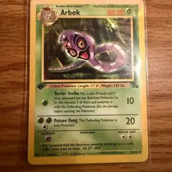 Pokemon TCG - Arbok 1st Edition Fossil 31/62 HP - Image 1