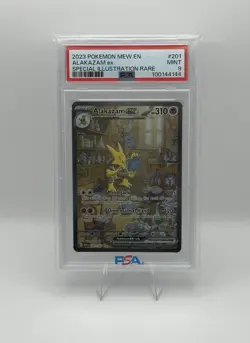 PSA 9 POKEMON SCARLET & VIOLET 151 ALAKAZAM EX 201/165 - IN HAND - AS SHOWN - Image 1