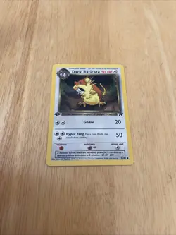 Pokemon Dark Raticate Team Rocket 51/82 Regular 1st Edition Common - Image 2