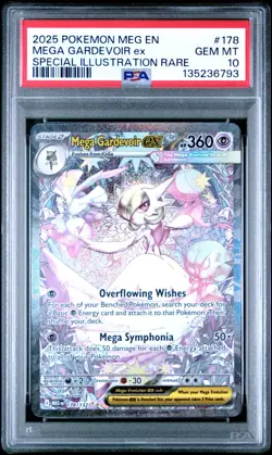 2025 Pokemon Mega Gardevoir ex #178 Mega Evolution SIR PSA 10 - Image 2