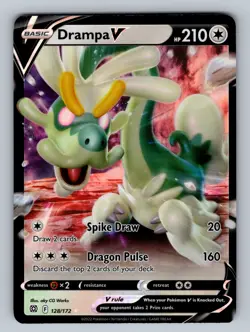 Drampa V 128/172 Ultra Rare SWSH09: Brilliant Stars NM - LP Pokemon TCG - Image 1