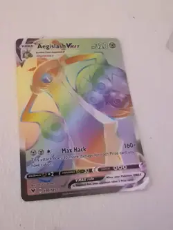 Aegislash VMAX 190/185 Rainbow Secret Rare Vivid Voltage Pokemon TCG NM/MINT - Image 1