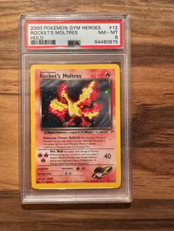 2000 POKEMON GYM HEROES ROCKET'S MOLTRES #12 PSA 8 PSA #54480875 - Image 1