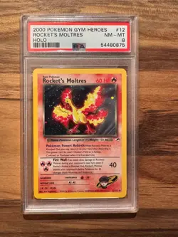 2000 POKEMON GYM HEROES ROCKET'S MOLTRES #12 PSA 8 PSA #54480875 - Image 2