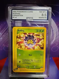 Koffing 114/165 Expedition 2002 Pokemon Card AGS 8.5 Mint FREE FAST SHIPPING - Image 1