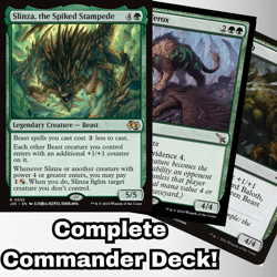 Slinza, the Spiked Stampede Commander Deck EDH 100 Magic Cards Custom MTG Beasts - Image 1
