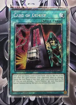 *Euro,*Card of Demise (Platinum Secret Rare) RA03-EN265 NM - Image 1