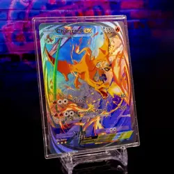 Charizard Custom Trading Card ACG Pokemon Texture Holo Flash Gold Foil English - Image 1