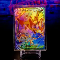 Charizard Custom Trading Card ACG Pokemon Texture Holo Flash Gold Foil English - Image 2