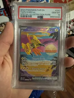 Pokemon TCG Tapu Koko EX 247/182 Paradox Rift Special Illustration PSA 10 Card - Image 1