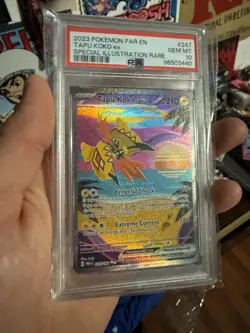 Pokemon TCG Tapu Koko EX 247/182 Paradox Rift Special Illustration PSA 10 Card - Image 2