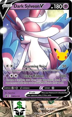 SWSH: Sword & Shield Promo Cards #SWSH134 Dark Sylveon V - Image 1