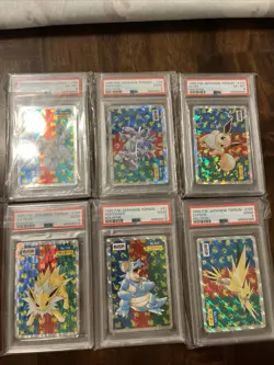 Pokemon Japanese Topsun Holofoil Six Card PSA Lot. NM-MINT - Image 5